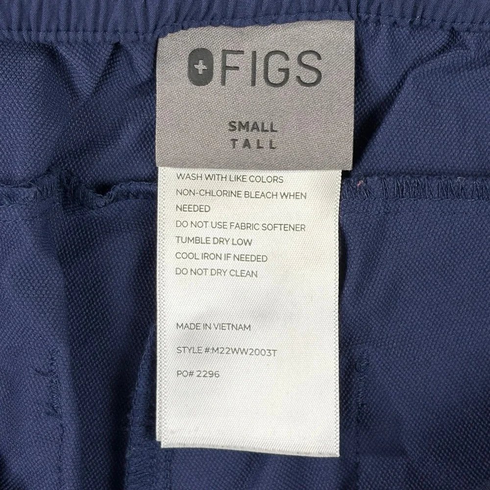 FIGS Axim Cargo Scrub Pants Navy Blue Small Tall M22WW2003T‎ Technical Stretch